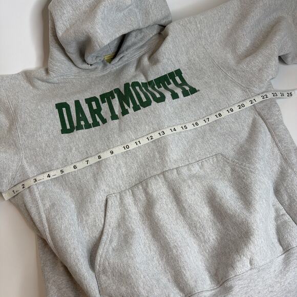 Vintage 90s The Game Dartmouth University USA Mens Hoodie Grey Medium Pullover - Picture 7 of 9